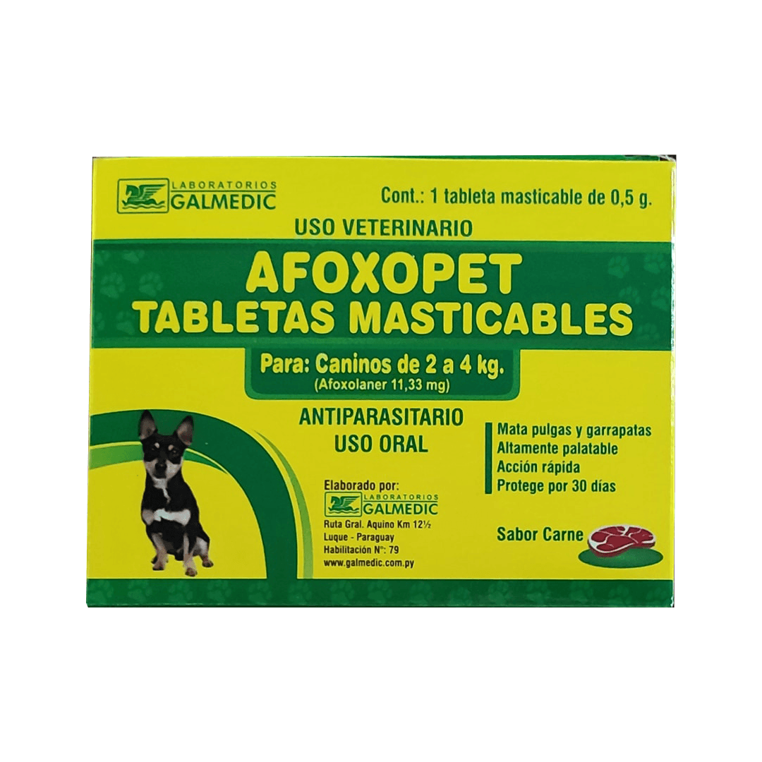 AFOXOPET TABLETAS MASTICABLES 