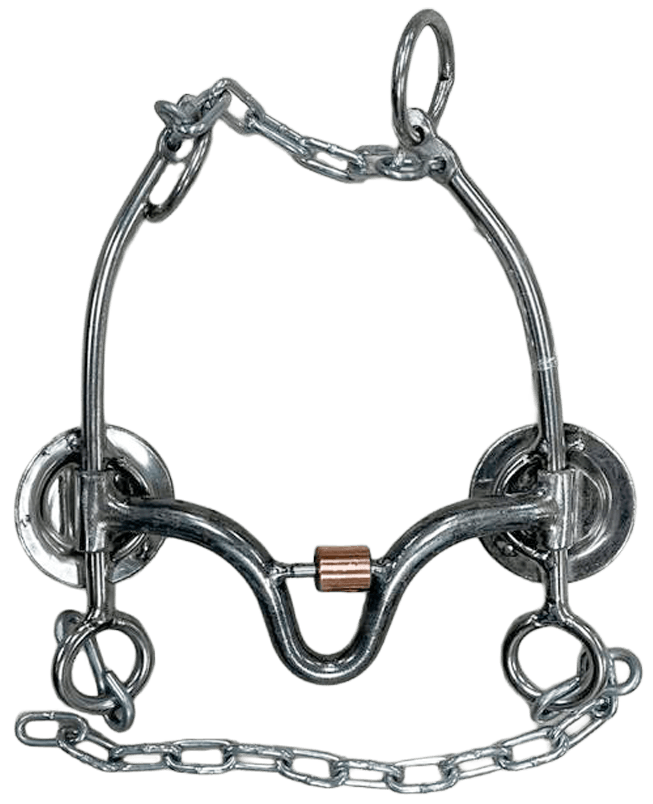 FRENO INOX GAUCHO CON SALIVADOR Y CHAPA LATERAL RECTO
