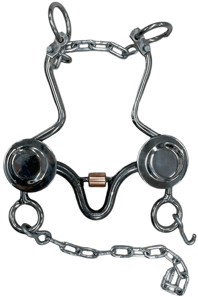 FRENO INOX GAUCHO CON SALIVADOR Y CHAPA LATERAL CURVO