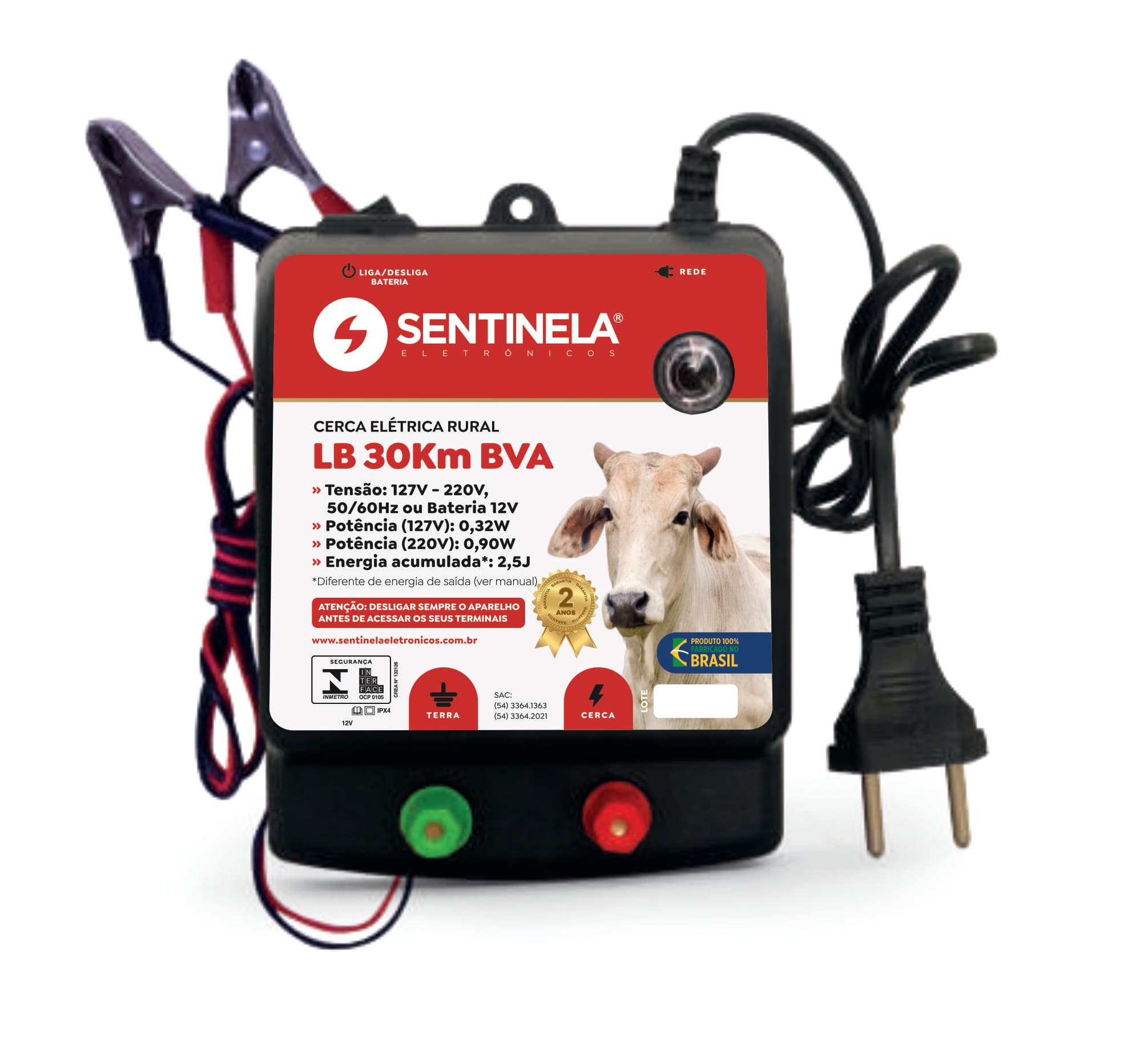 ELECTRIFICADOR SENTINELA MODELO 30.000 LUZ/BAT