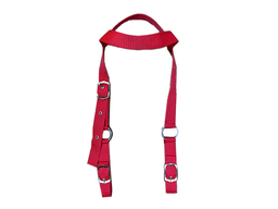 CABEZADA CABALLO C/REG. - NYLON ROJO