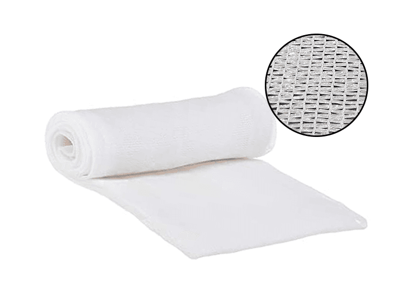 TELA SOMBRA RASCHEL BLANCA 50% 2,10MTS DE ANCHO POR 100MTS LARGO POLYTEX