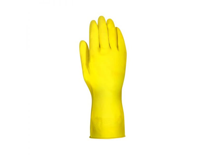 GUANTE LATEX AMARILLO LISO Nº10