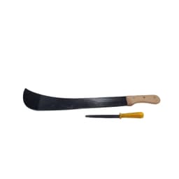 MACHETE CORNETA 20" TIPO YACARE C/LIMA MANGO MADERA