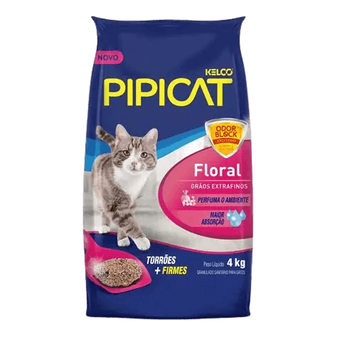 ARENA PARA GATOS PIPICAT FLORAL 4KG