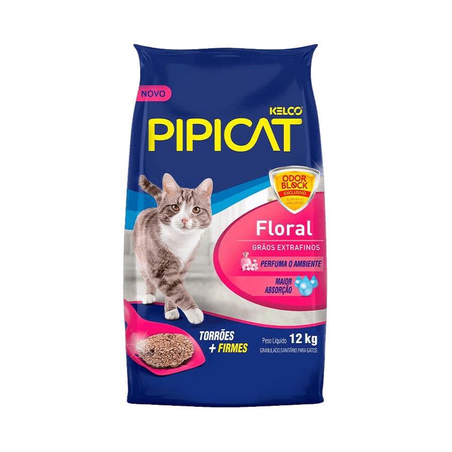 ARENA PARA GATOS PIPICAT FLORAL 12KG