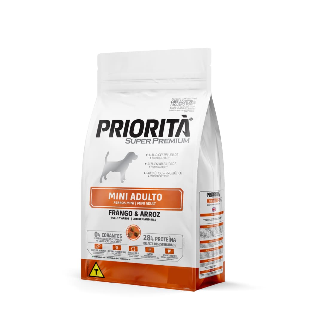 BALANCEADO PRIORITA SUPER PREMIUM PERRO MINI ADULTO 28% 1KG POLLO/ARROZ