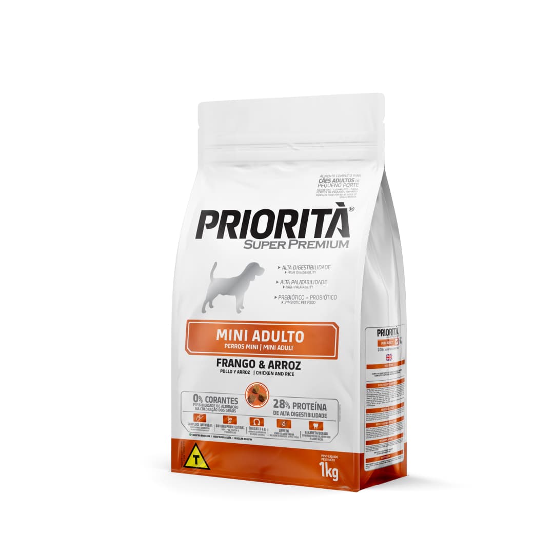 BALANCEADO PRIORITA SUPER PREMIUM PERRO MINI ADULTO 28% 10.1 KG POLLO/ARROZ