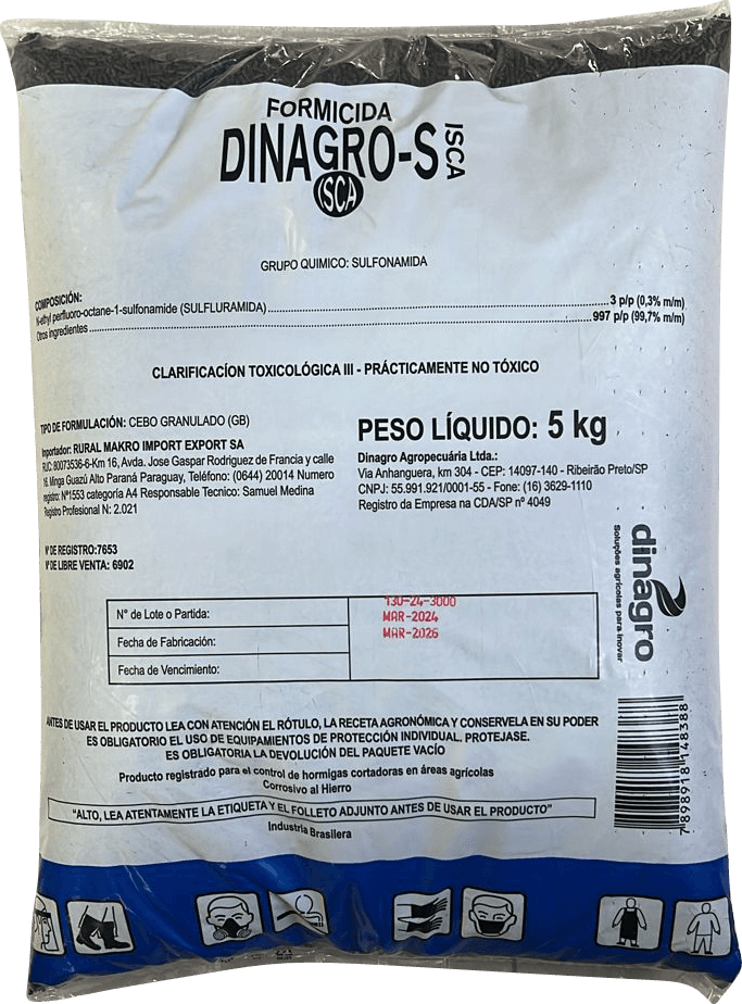 ISCA HORMIGUICIDA GRANULADO TRADICIONAL 5 KG DINAGRO