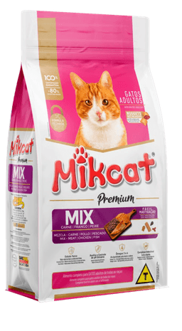 BALANCEADO MIKCAT PREMIUM POLLO Y PESCADO GATO ADULTO MIX 30% 1KG