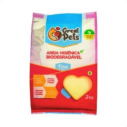 ARENA PARA GATOS HIGIENICA BIODEGRADABLE GREAT PETS FINA 2KG