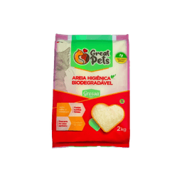 ARENA P/ GATO HIGIENICA BIODEGRADABLE 2KG GROSA