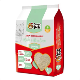 ARENA P/ GATO GREAT PETS BIODEGRADABLE 3.8KG GROSA