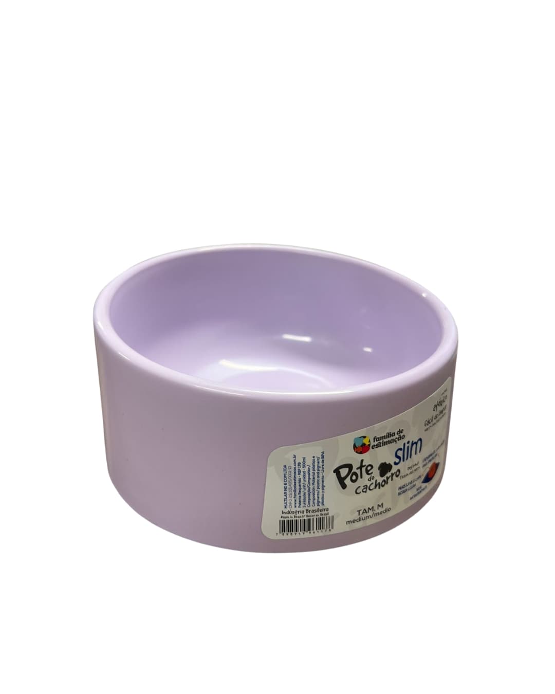 COMEDERO/BEBEDERO PERRO SLIM MEDIANO LILA