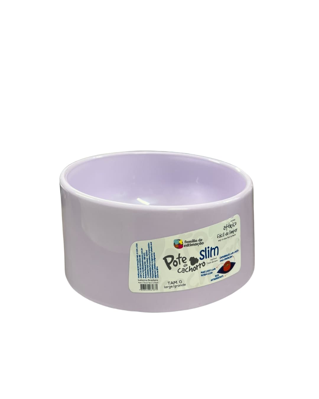 COMEDERO/BEBEDERO PERRO SLIM GRANDE LILA