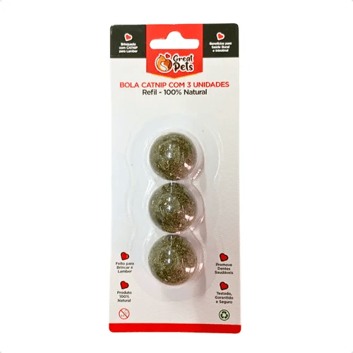 CATNIP BOLA C/ 3 UNIDADES