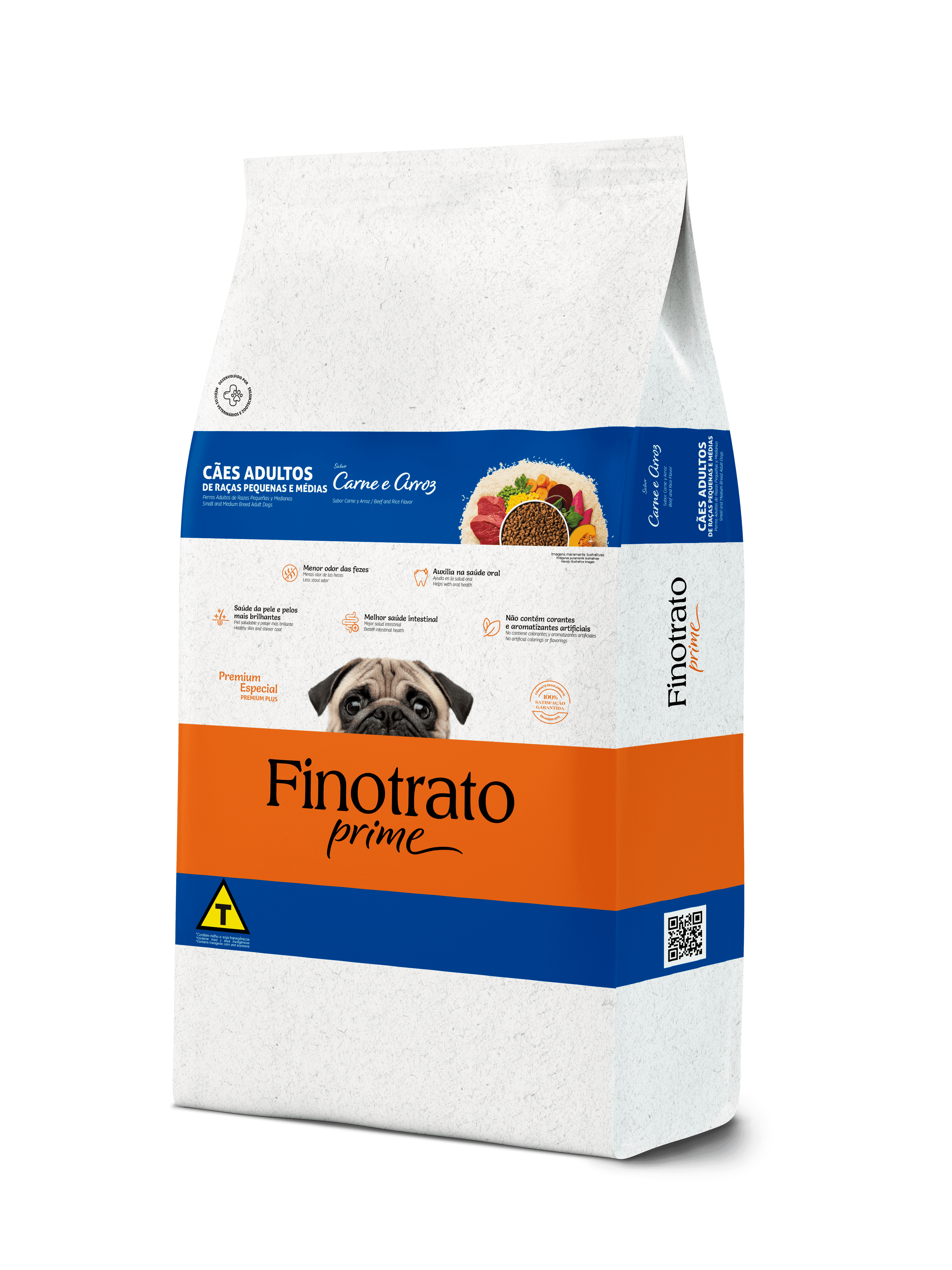 BALANCEADO FINOTRATO PRIME ADULTO RAZAS PEQUEÑA Y MEDIO CARNE Y ARROZ 3KG