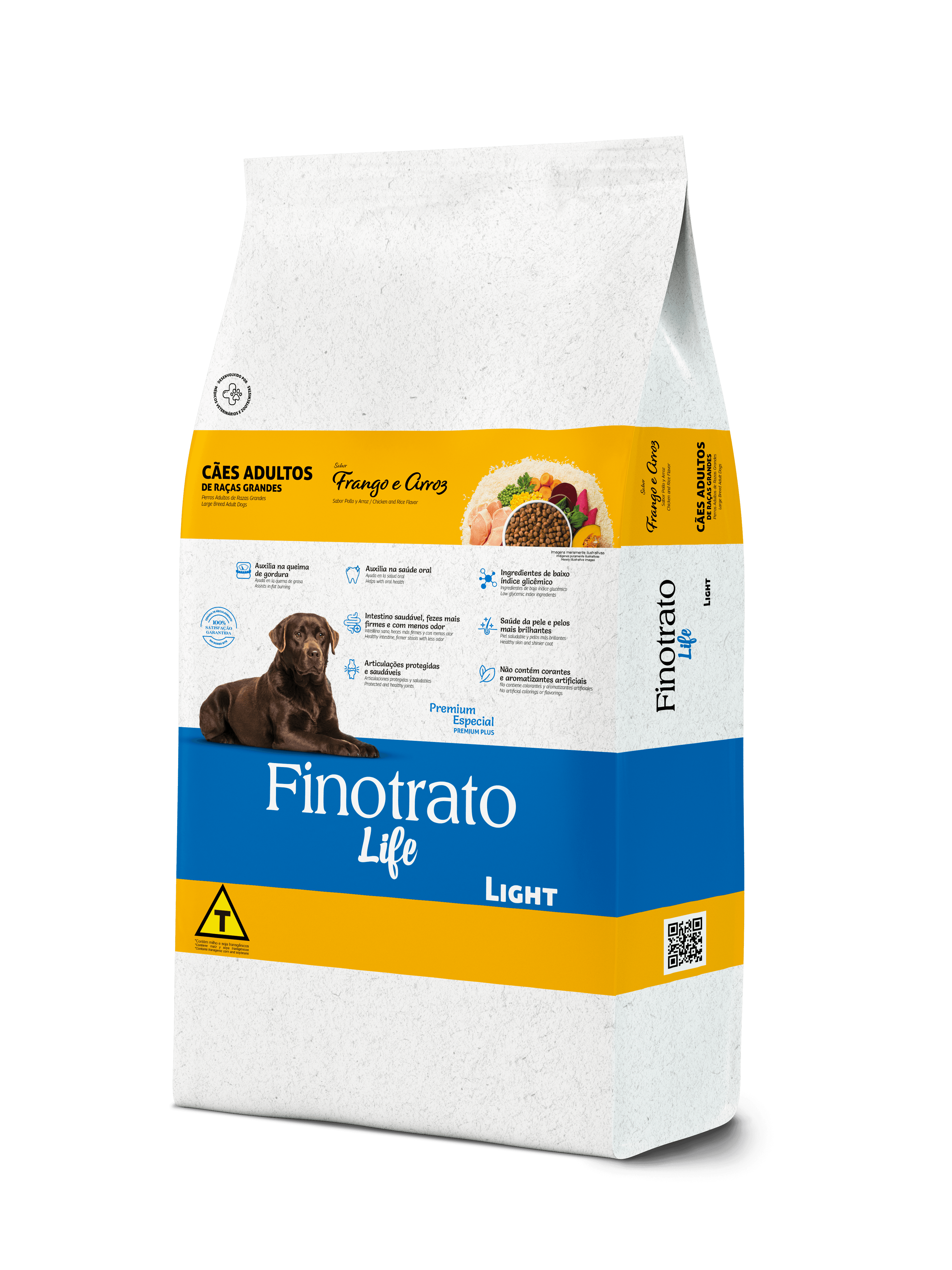 BALANCEADO FINOTRATO PRIME LIGHT ADULTO RAZAS GRANDE POLLO Y ARROZ 15KG