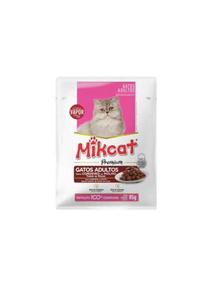 SACHET MIKCAT PREMIUM GATO ADULTO CORDERO 85GR