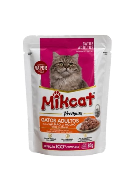 SACHET MIKCAT PREMIUM GATO ADULTO SALMON 85GR