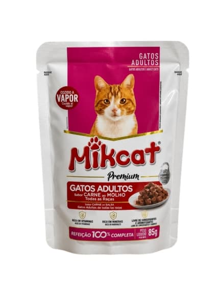 SACHET MIKCAT PREMIUM GATO ADULTO CARNE 85GR