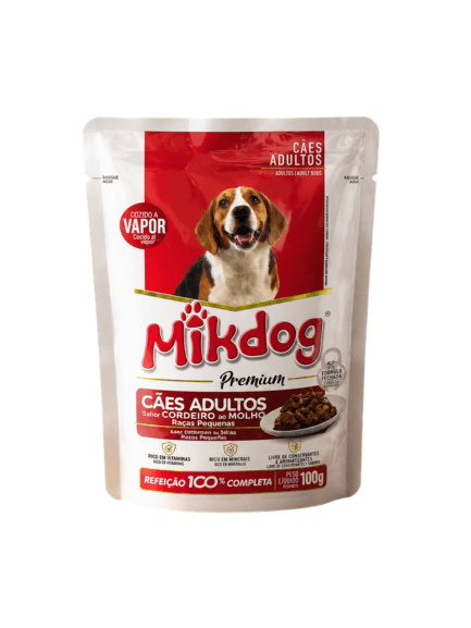 SACHET MIKDOG PREMIUM ADULTO RAZA PEQUEÑA CORDERO 100GR