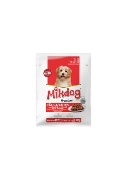 SACHET MIKDOG PREMIUM ADULTO RAZA PEQUEÑA CARNE 100GR