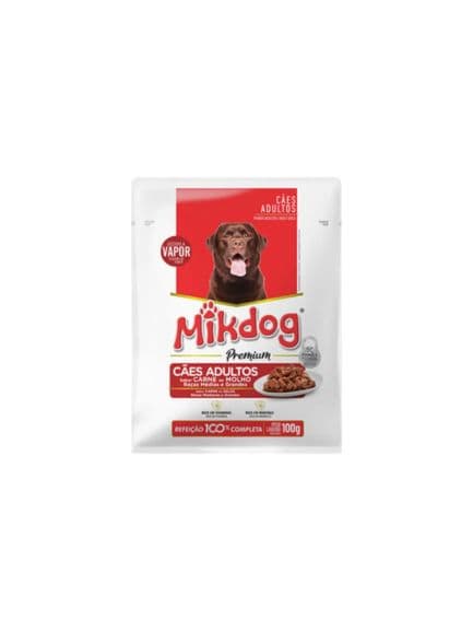 SACHET MIKDOG PREMIUM ADULTO RAZA MEDIO/GRANDE CARNE 100GR