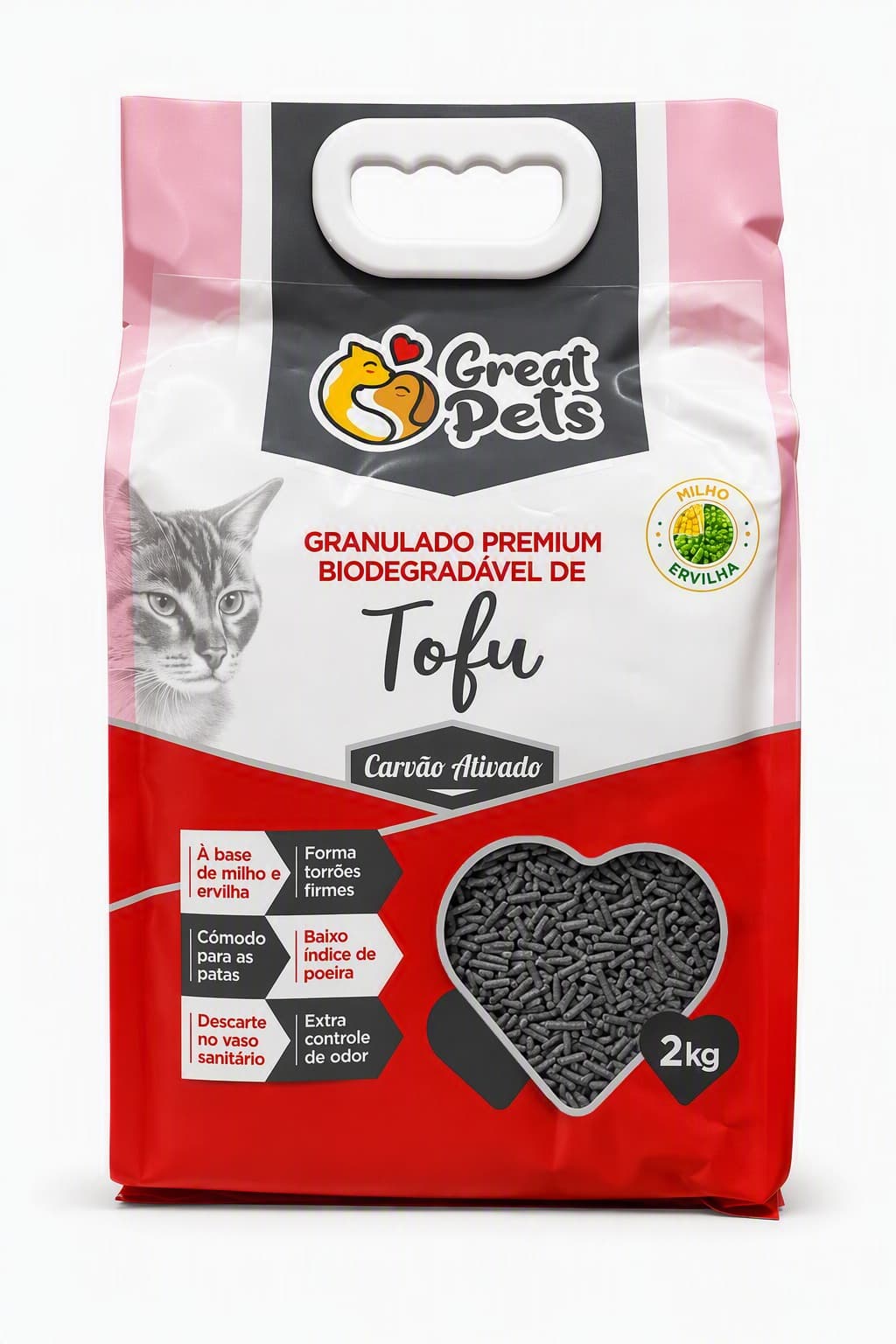 GRANULADO HIGIENICO BIODEGRADABLE P/GATO DE TOFU CARBON 2KG 