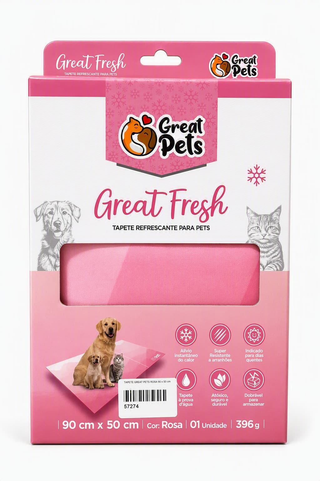 TAPETE FRIO GREAT FRESH ROSA 