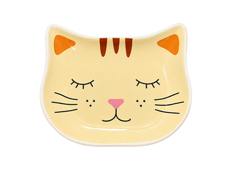 COMEDERO CERAMICA GATITO BEIGE 