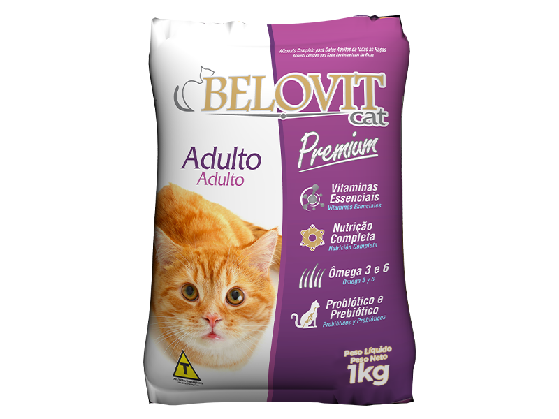 BALANCEADO PREMIUM BELOVIT CATS ADULTO 1KG
